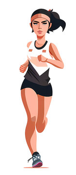 Sprinter, runner vector illustration, transparent background png, generative ai	