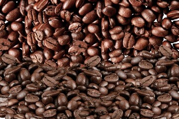 Roasted aroma coffee beans background