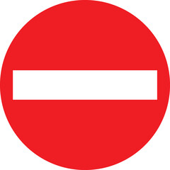 no entry road sign vector