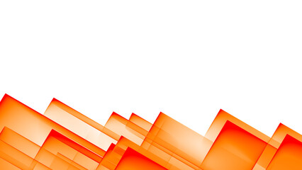 Orange abstract geometric shapes gradient transparent png background