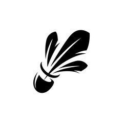 vector illustration of badminton sport on white background	