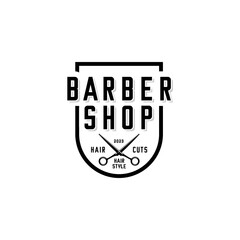 barbershop logo vector, scissors vector	