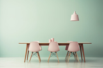 A simple dining table on a clean background