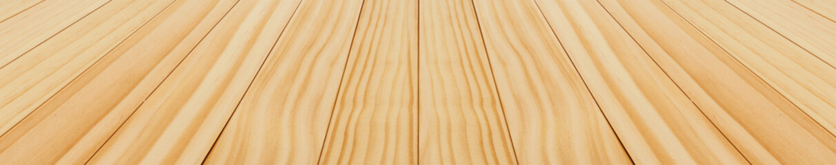 Empty wooden table top isolated on white background for product display montage