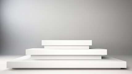 3d luxury white podium for your luxury product. Generative AI