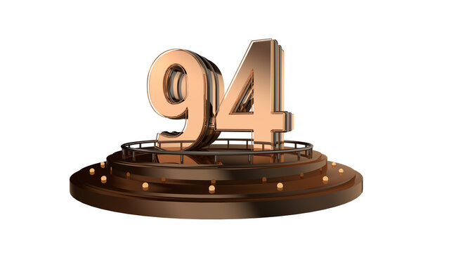 Creative gold  3d number 94