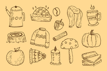 Cute Autumn Doodle Art Collection