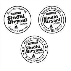 Sindhi Biryani logo design