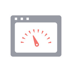 Page Speed Flat Colorful Icon Isolate On White Background Vector Illustration | Seo Icons