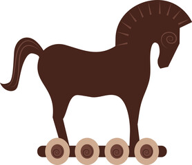 Isolated Trojan horse icon graphic illustration with transparent background
