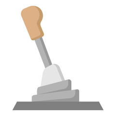 Illustration of Gear Shift Flat Icon