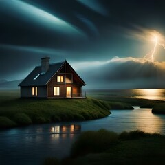 Fototapeta premium An old house in a village