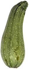 Green zucchini on transparent background