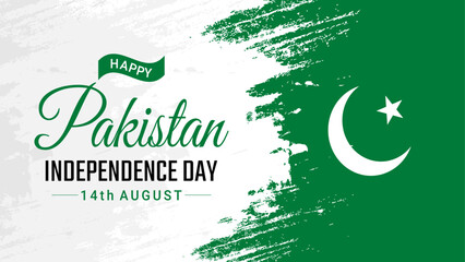 Happy independence day Pakistan 2023 Vector Template Design Illustration design, for banner, poster, social media feed