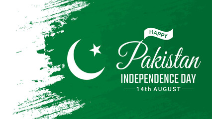 Happy independence day Pakistan 2023 Vector Template Design Illustration design, for banner, poster, social media feed