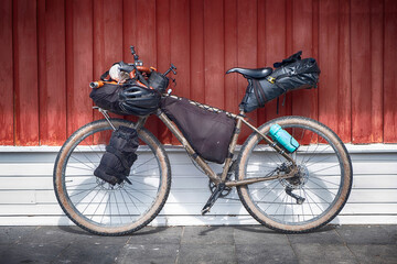 Bicycle for tourism with bags