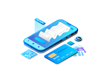 Online Payment App Isometric Concept Landing Page