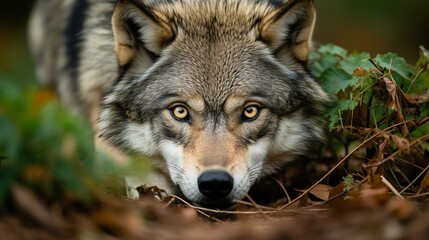 Enigmatic Majesty: The Lone Wolf in the Forest
