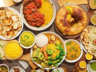 Brazilian Bounty A Flavorful Top-View Feast