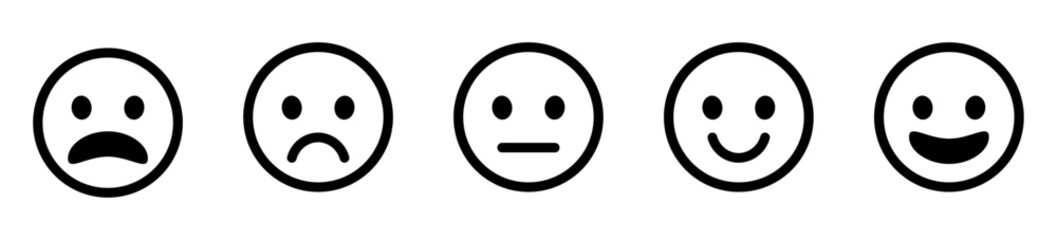 Set Of Emote Icons For Feedback