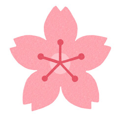 Korean Mugunghwa Hibiscus Sakura Flower Illustration Hand Drawn Doodles