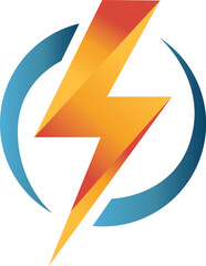 Lightning logo, with abstract design, full color. suitable for your company logo.