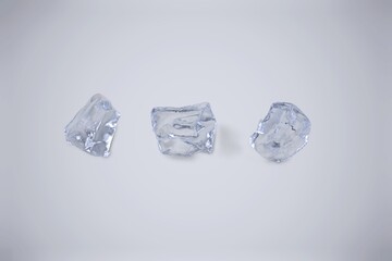 Crystal clear ice block cubes