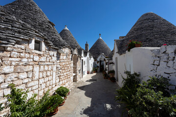 The Trulli of Alberobello, the typical limestone houses in the province of Bari, Puglia, Italy