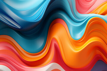 Abstract liquid colored wave pattern backdrop with flowing liquid, modern colorful flow color pattern. Generative AI