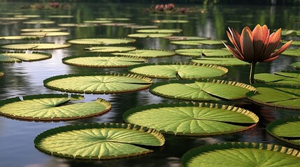 lily pads grow in ponds and are full of color
