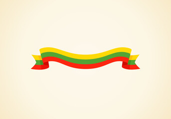 Ribbon with flag of Lithuania