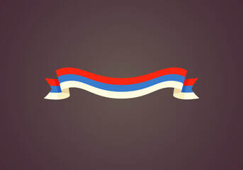 Ribbon with flag of Serbia