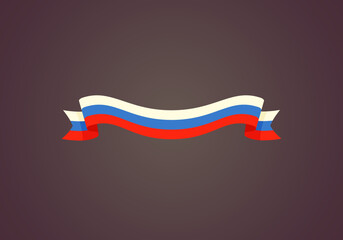 Ribbon with flag of Russia