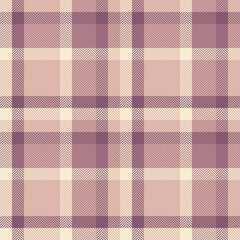 Textile seamless plaid of texture pattern background with a check tartan fabric vector.