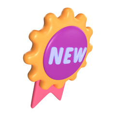 New Label 3D Illustration Icon