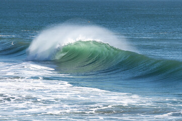 wave breaking on the beach