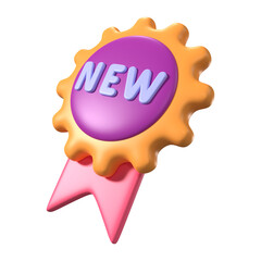New Label 3D Illustration Icon