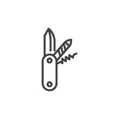 Multitool knife line icon