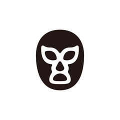 Lucha libre icon.Flat silhouette version.
