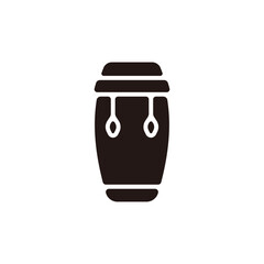 Conga icon.Flat silhouette version.