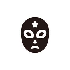 Lucha libre icon.Flat silhouette version.