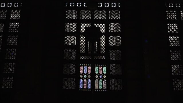 Stained Glass Windows in Emir Abdelkader Mosque Constantine Algeria