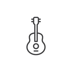 Acoustic guitar line icon