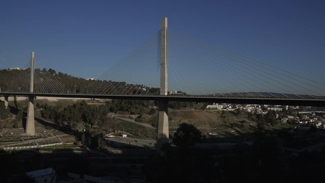 View of the town and Salah Bey Viaduct North Africa Constantine Algeria