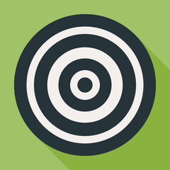 target icon with a long shadow on green background