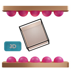 3D Print And Printing Icon Illustration 