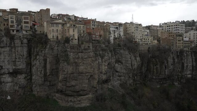 Old houses overlooking the canyon North Africa Constantine Algeria