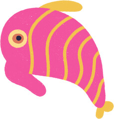 Cute Marine Life Cartoon Hand drawn Illustration