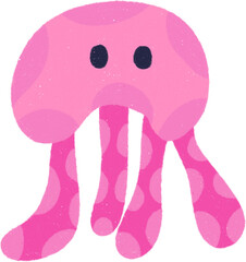 Cute Marine Life Cartoon Hand drawn Illustration