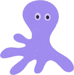 Cute Marine Life Cartoon Hand drawn Illustration